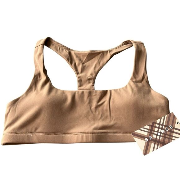 Balance Athletica Vitality Women’s M Core Bra‎ Maple Brown Padded Sports Bra New - Picture 1 of 7